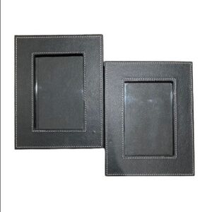 Simili Leather Black Frames, set of 2